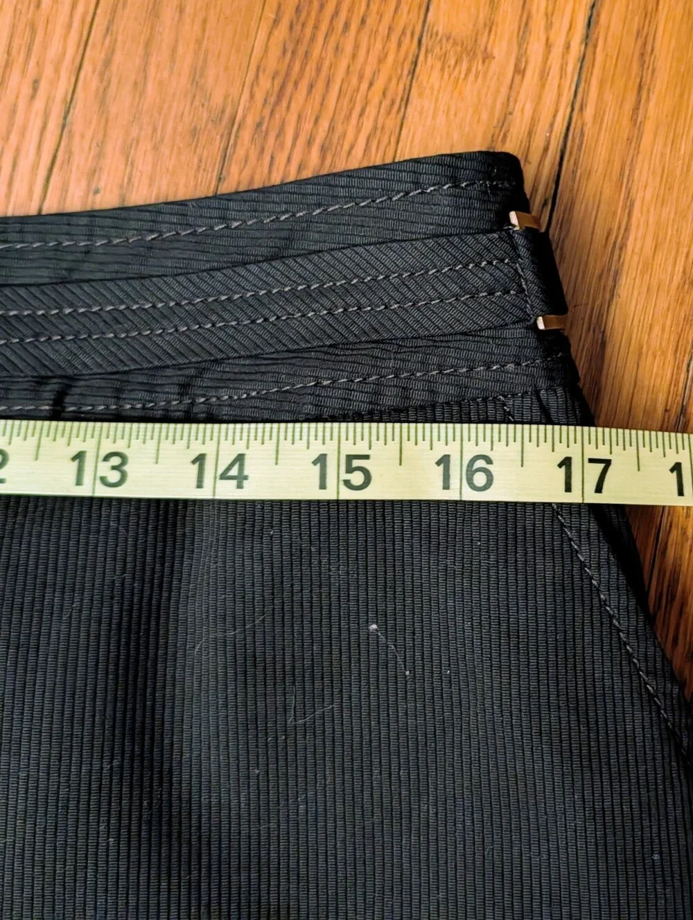 Think Tank 2008 Side-Tab Black Cotton Stretch Straight Cargo Midi Skirt Size 10